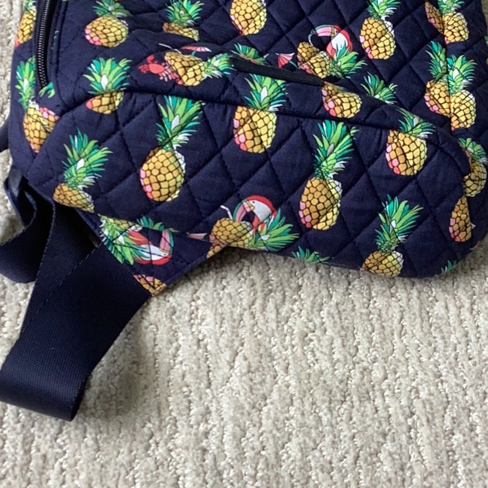 Vera Bradley Quilted Sling Backpack and RFID Wristlet Wallet in Toucan Party - Picture 7 of 13